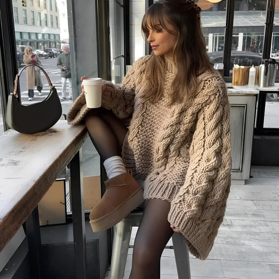 Pull Confort Vintage Tricoté manches amples