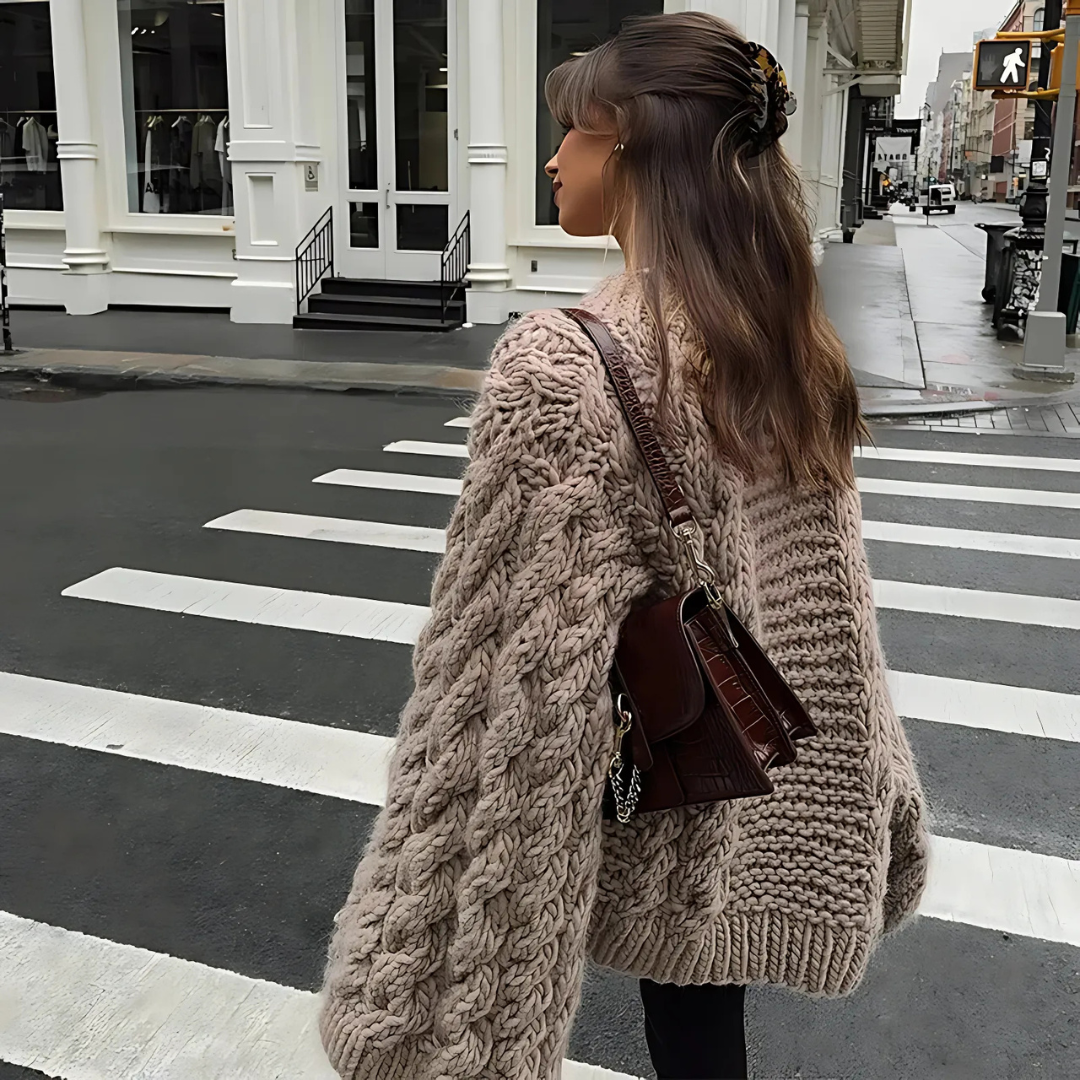Pull Confort Vintage Tricoté manches amples