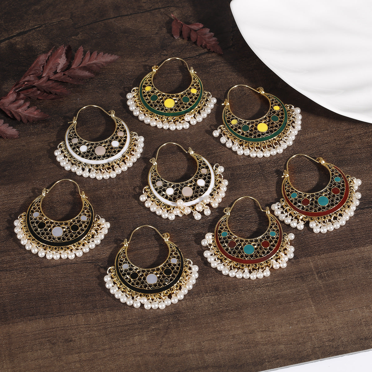 Boucles d'oreilles style bohème ethnique rétro indien exotique