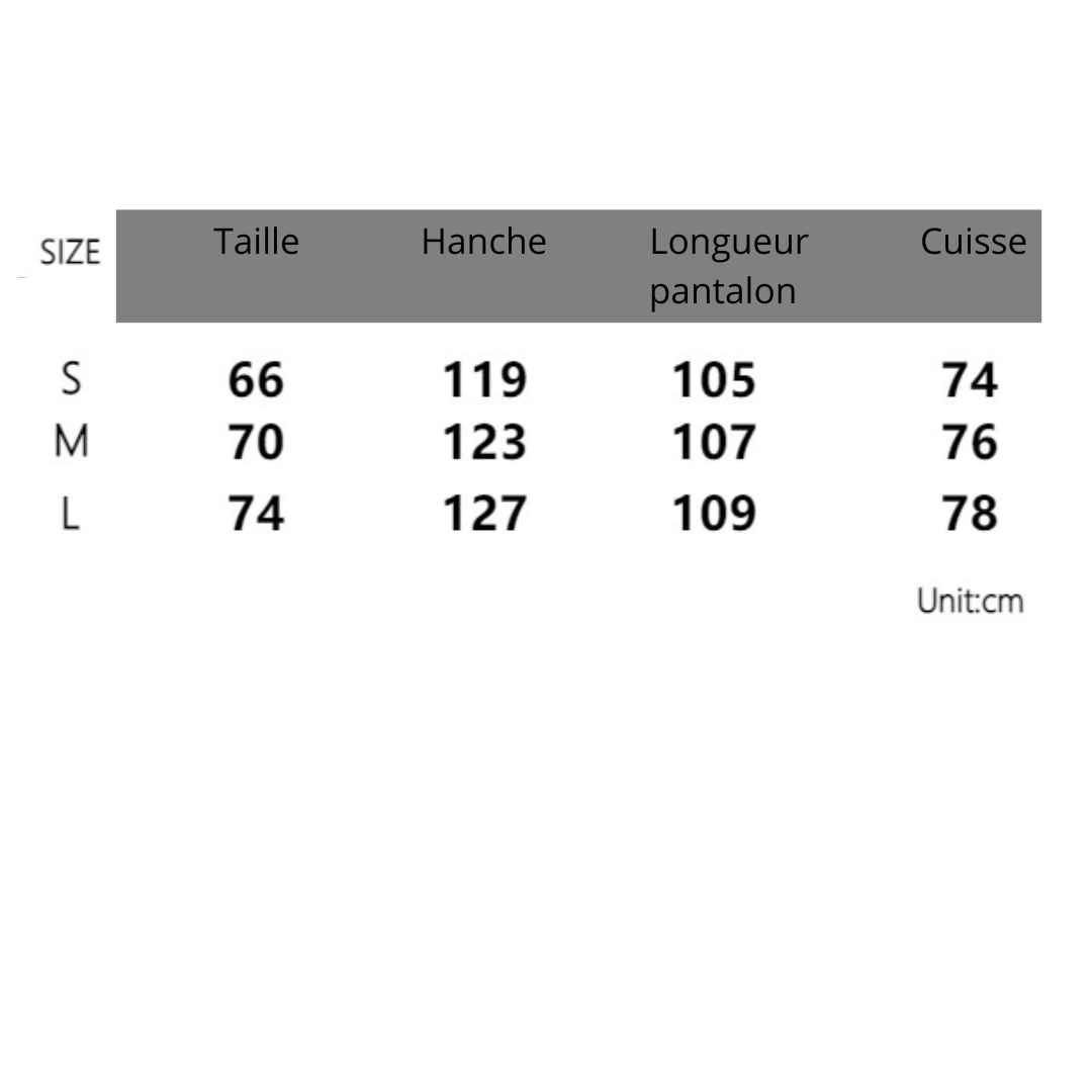 Pantalon large droit amovible ample et amincissant