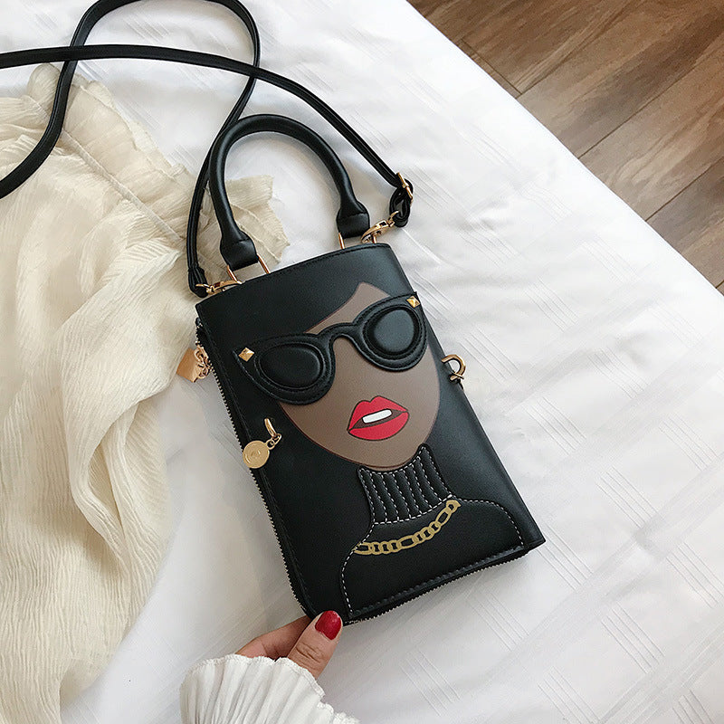 Sac diagonal portable à une épaule tendance