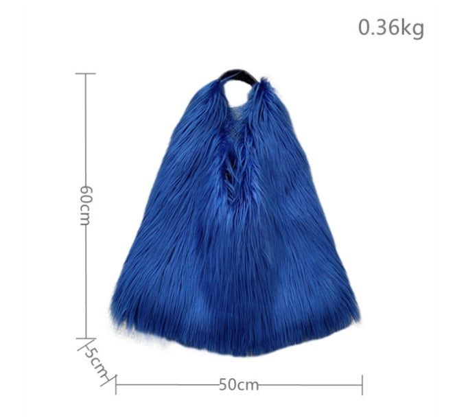 Sac over size fourre-tout en peluche à une épaule