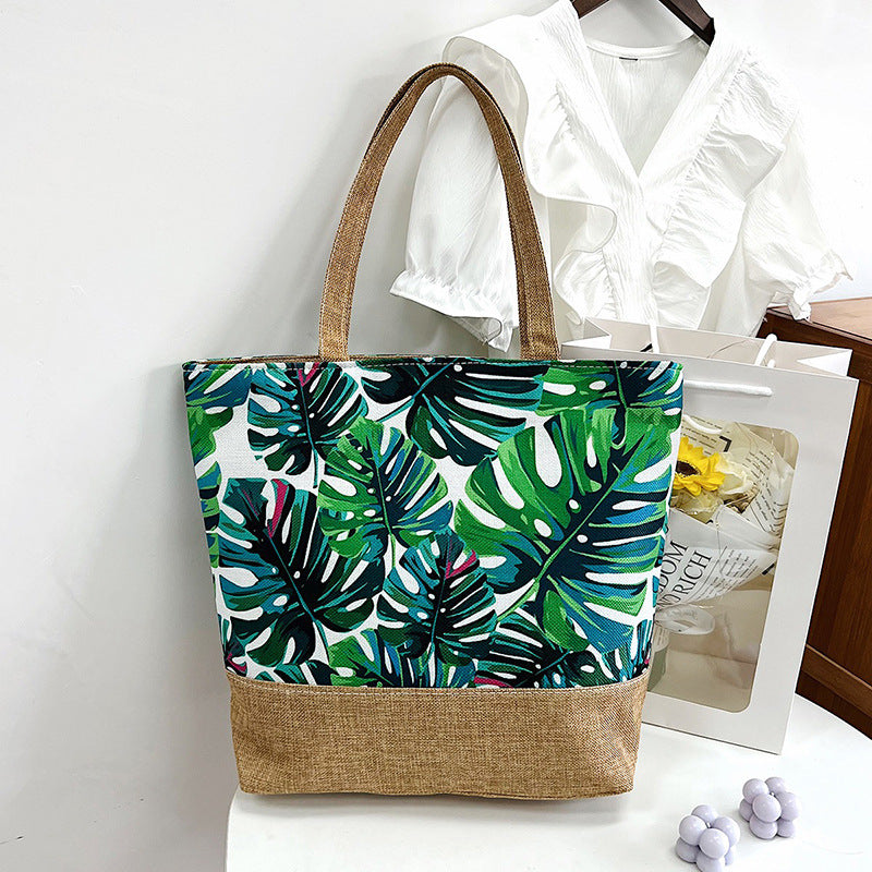 Sac de plage en toile à bandoulière
