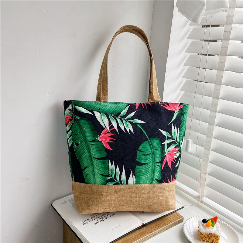 Sac de plage en toile à bandoulière