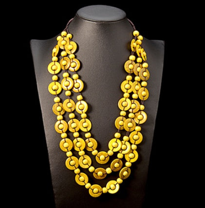 Collier multicouche de style ethnique en coquille noix de coco 12 coloris