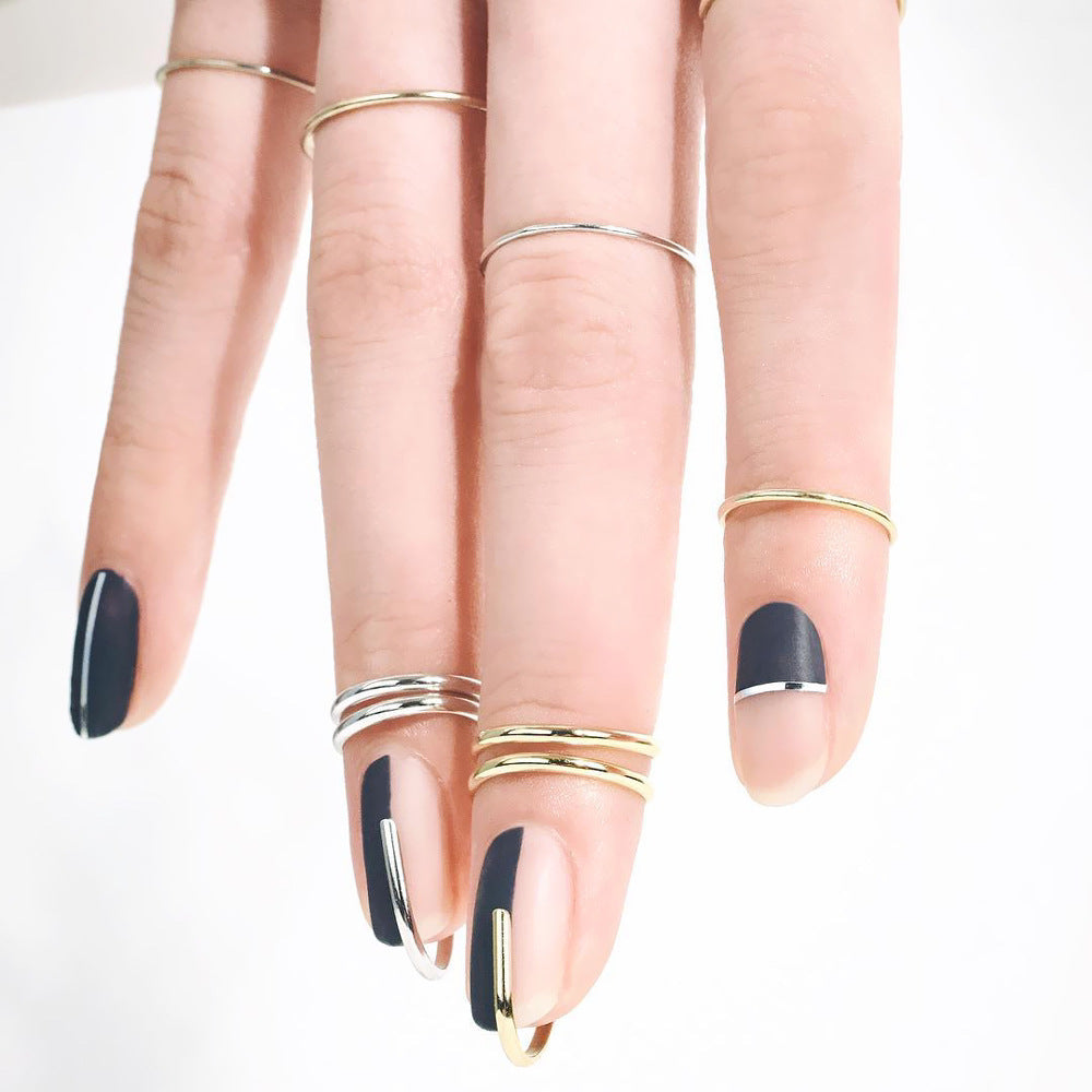 Bague à ongles -  Ornement tendance d'ongle