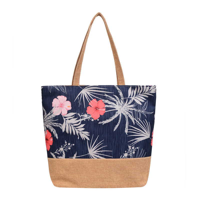 Sac de plage en toile à bandoulière