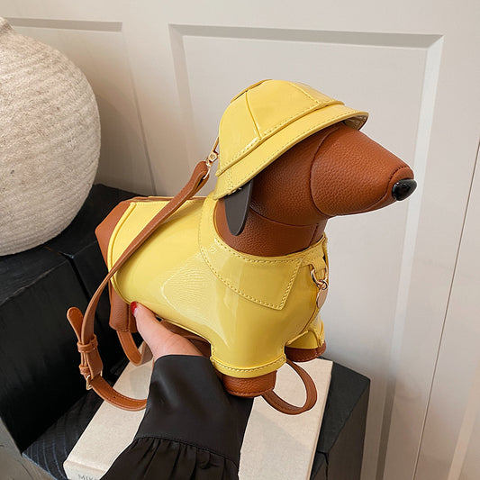 Nouveau sac à bandoulière créatif et tendance look chien