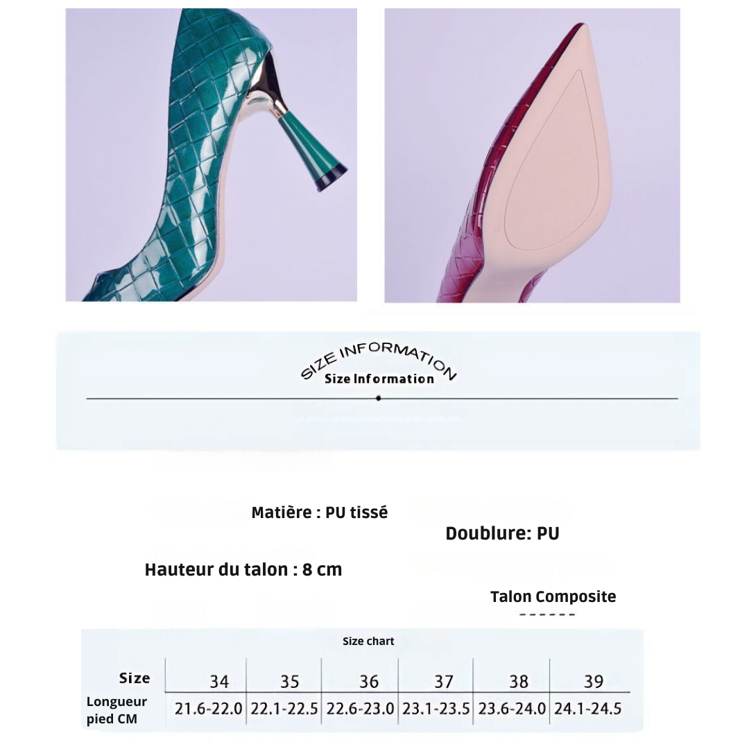 Chaussures à talons hauts et bout pointu stiletto