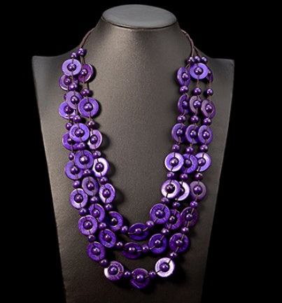 Collier multicouche de style ethnique en coquille noix de coco 12 coloris