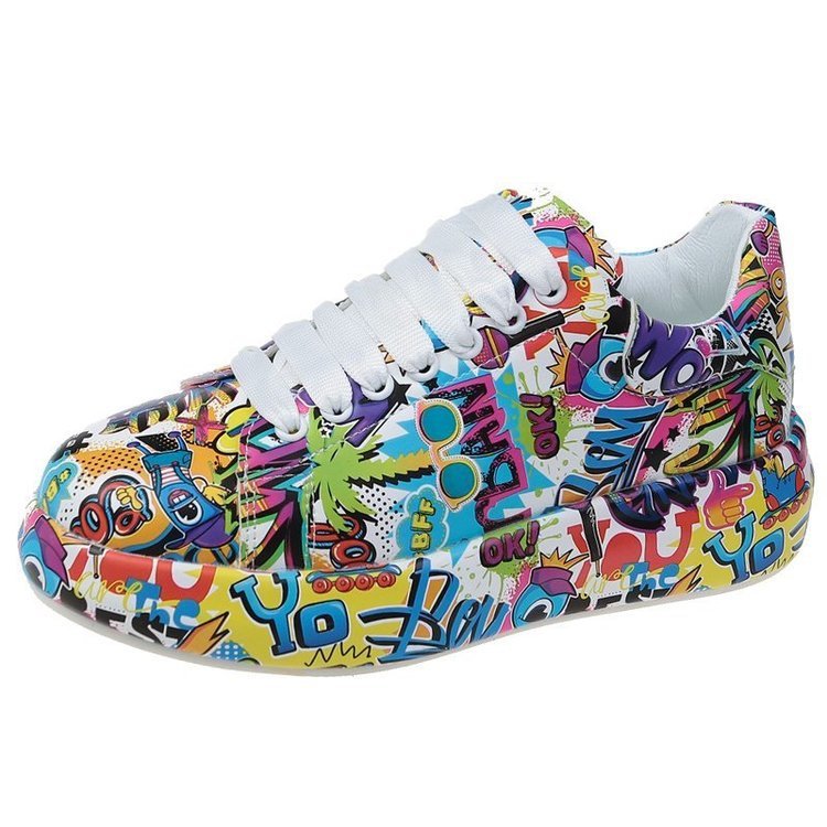Chaussures, baskets graffiti, sport décontracté
