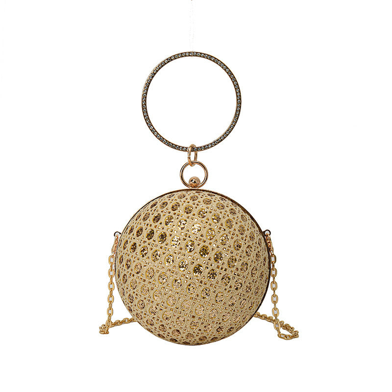 Petit sac boule à bandoulière chaîne